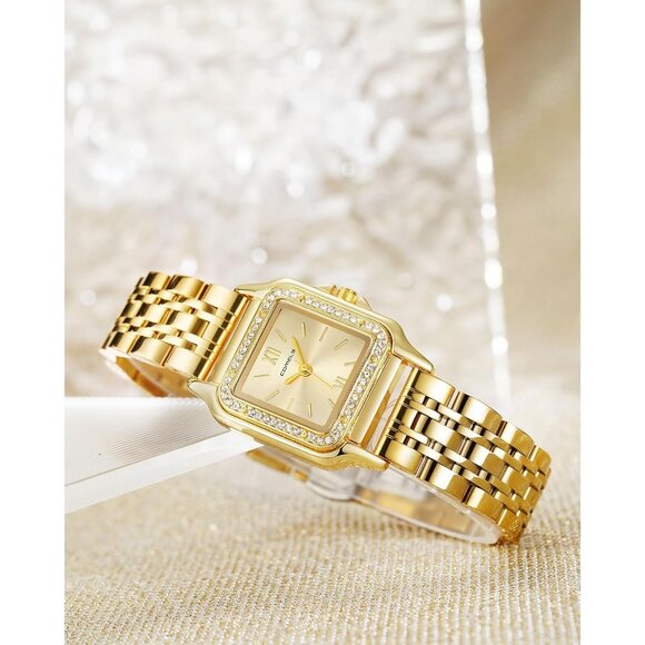 ⚡Ladies Watches for Women Square Luxury Stainless Steel Small Wrist Watch - Picture 2 of 8